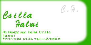 csilla halmi business card